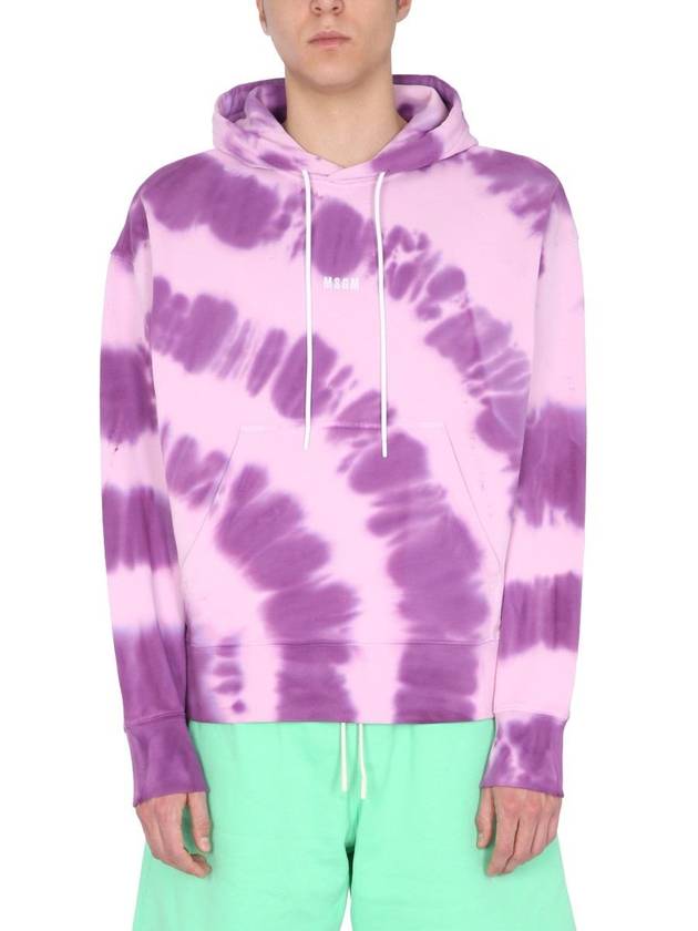 logo tie-dye hood lilac - MSGM - BALAAN 2