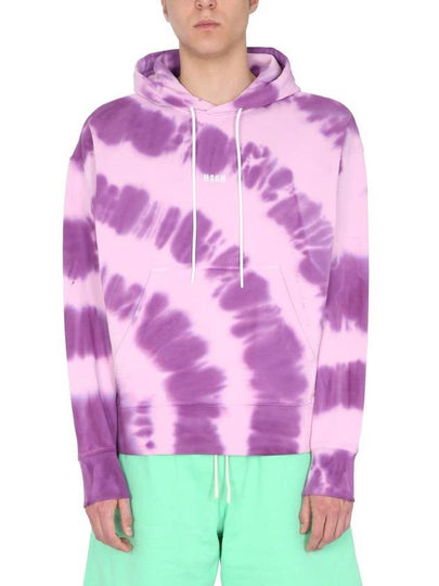 logo tie-dye hood lilac - MSGM - BALAAN 2