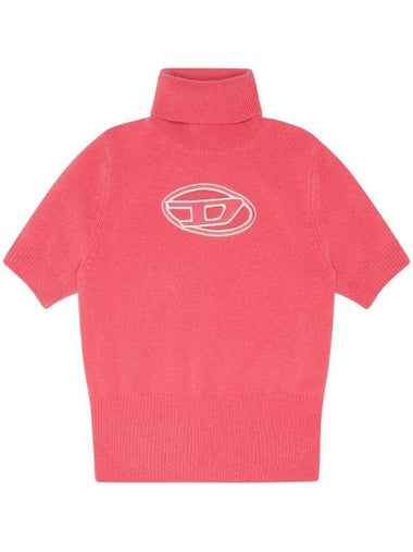 Cutout Logo Turtleneck Pink - DIESEL - BALAAN 1