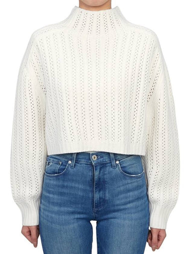 Hodeida Crop Knit Top White - MAX MARA - BALAAN 1