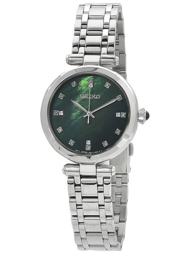 Seiko Quartz Diamond Green Dial Ladies Watch SRZ535P1 - SEIKO - BALAAN 1