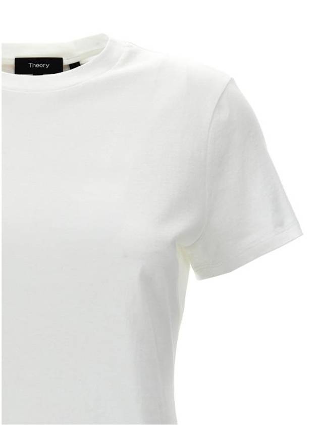 Women's Tiny Cotton Short Sleeve T-Shirt White - THEORY - BALAAN 4