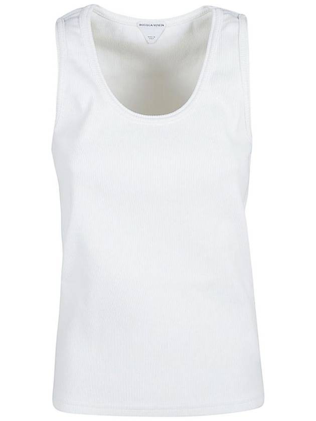 Slim Fit Stretch Cotton Sleeveless White - BOTTEGA VENETA - BALAAN 1