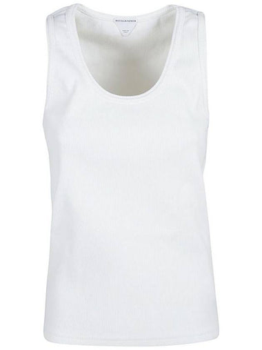 Slim Fit Stretch Cotton Sleeveless White - BOTTEGA VENETA - BALAAN 1