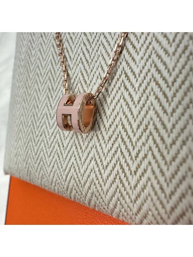 24 Years Women s Pop Ache Mini Necklace Rose Gold Pink - HERMES - BALAAN 3