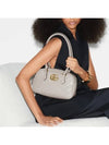 GG Marmont Leather Small Top Handle Shoulder Bag Light Grey - GUCCI - BALAAN 9