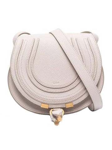 Marcie Saddle Small Grained Leather Cross Bag Wild Grey - CHLOE - BALAAN 1