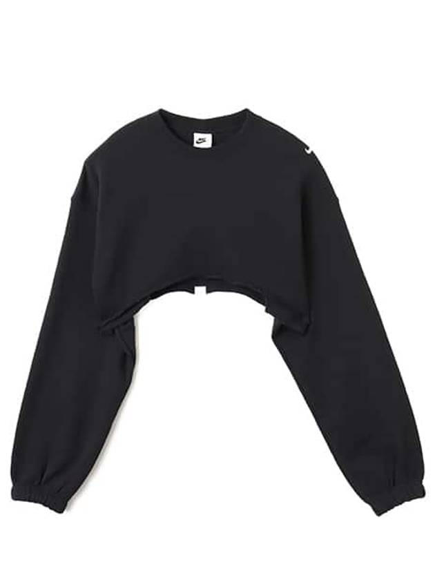 Sportswear Oversized French Terry Shrug Long Sleeve T-Shirt Black - NIKE - BALAAN 1