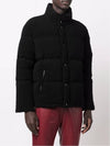 Corduroy Down Padding Jacket Black - SAINT LAURENT - BALAAN 3