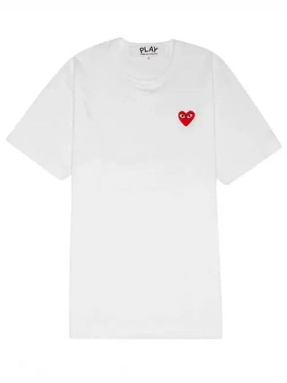 Play Red Heart Waffen Short Sleeve T-Shirt White P1 T108 2 - COMME DES GARCONS - BALAAN 2