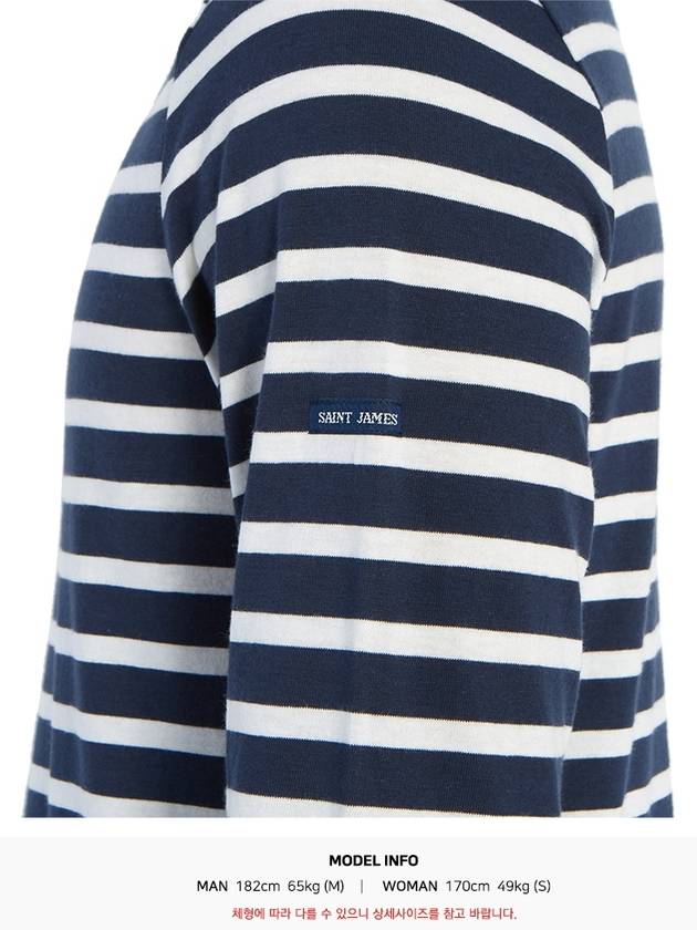 Minquiers Modern Stripe Long Sleeve T-Shirt Navy - SAINT JAMES - BALAAN 11