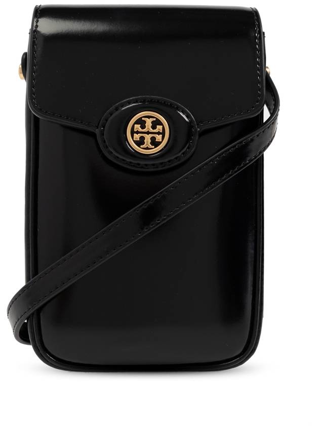 Tory Burch Robinson Phone Case On A Strap, Women's, Black - TORY BURCH - BALAAN 1