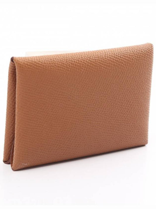 Calvi Duo Card Wallet Brown - HERMES - BALAAN 2