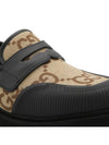 Men's Novo GG Jacquard Chunky Loafer Camel Black - GUCCI - BALAAN 7