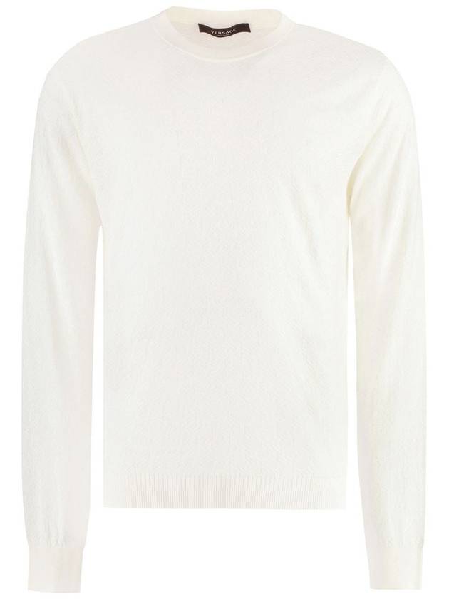 Long Sleeve T-Shirt 10084761A05524 1W050 Ivory - VERSACE - BALAAN 2