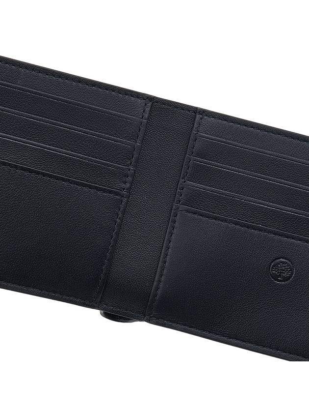 Camo Embossed Leather 8 Card Wallet Black - MULBERRY - BALAAN 8