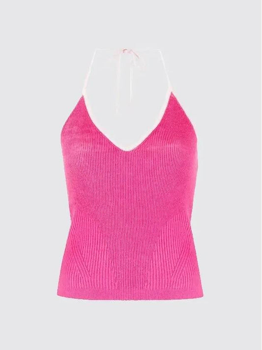 La Maille Marubia Knit Sleeveless Dark Pink - JACQUEMUS - BALAAN.