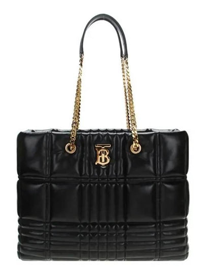 Lola Quilted Lambskin Medium Tote Bag Black - BURBERRY - BALAAN 2