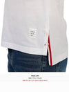 Men's Three Stripes Pocket Mercerized Short Sleeve Polo Shirt White - THOM BROWNE - BALAAN 11