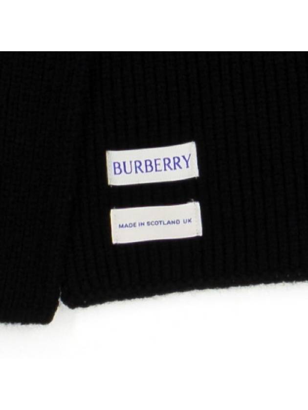 EKD Rib Cashmere Scarf Black - BURBERRY - BALAAN 5