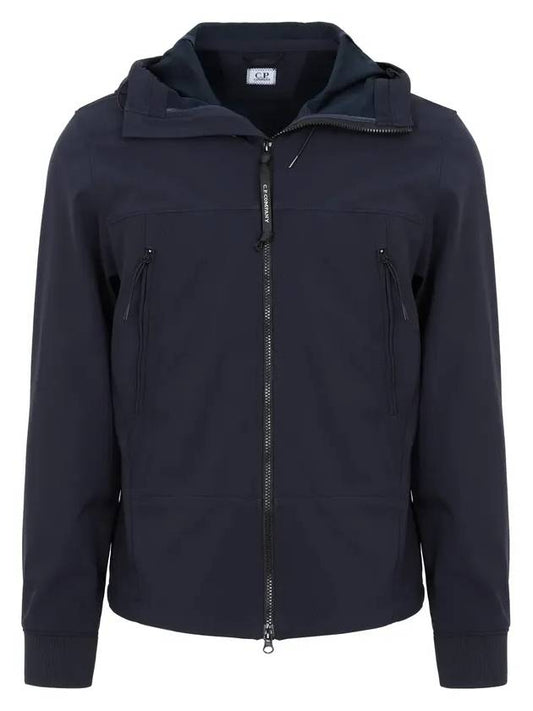 Goggles Hood Zip-Up Windbreaker Navy - CP COMPANY - BALAAN.