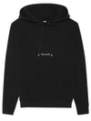 Signature Logo Hooded Top Black - SAINT LAURENT - BALAAN 2