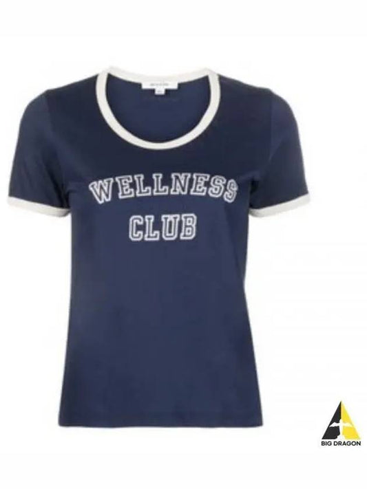 Women's Wellness Club Short Sleeve T-Shirt Navy - SPORTY & RICH - BALAAN 2