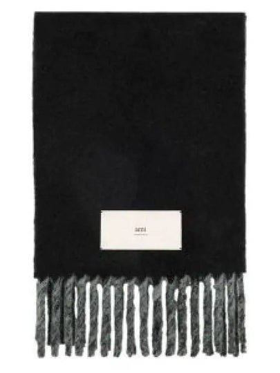 Alexandre Mattiussi Tab Bicolor Double Sided Muffler Black - AMI - BALAAN 2