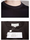 Reverse Embroidered Logo Stitched Cotton Short Sleeve T-Shirt Black - MAISON MARGIELA - BALAAN 8