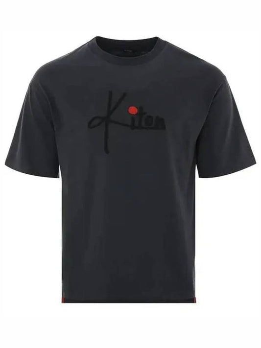 Logo Short Sleeve T-Shirt Black - KITON - BALAAN 1