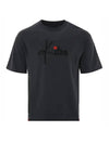 Embroidered Logo Short Sleeve T Shirt Grey - KITON - BALAAN 1