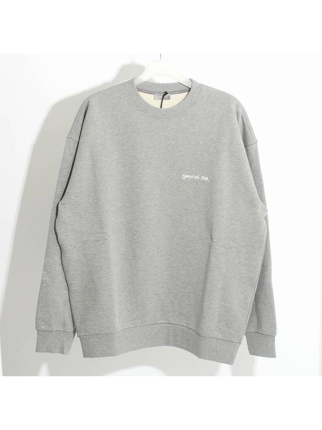 Embroidered Logo Oversized Sweatshirt Gray 443J670A0531 880 - DIOR - BALAAN 2