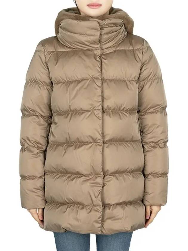 Women s Eschape Satin Down Padded Jacket Brown PI001934D 12170Z 2157 - HERNO - BALAAN 2