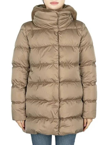 Women s Eschape Satin Down Padded Jacket Brown PI001934D 12170Z 2157 - HERNO - BALAAN 1