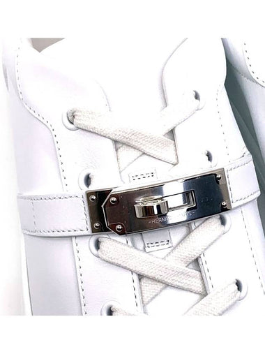 Men's Day Kelly Sneakers White Silver Plated - HERMES - BALAAN 1