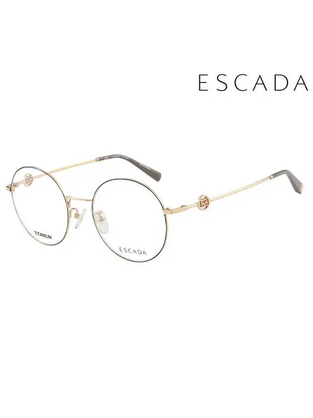 Glasses Frame VES B38F 0301 Round Metal Men Women - ESCADA - BALAAN 2