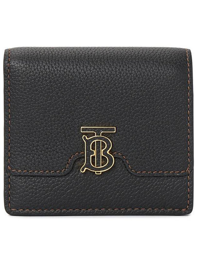 TB Grainy Leather Half Wallet Black - BURBERRY - BALAAN 2