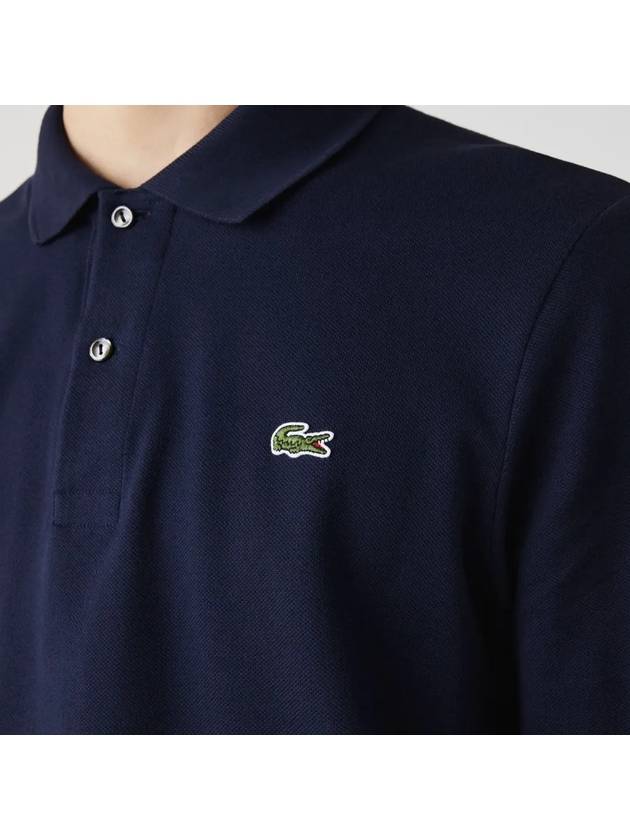 Men's Original Cotton Long Sleeve Polo Shirt Navy - LACOSTE - BALAAN 4