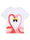 Kids Flamingo T Shirt White 602652 SQJA6 9000 - STELLA MCCARTNEY - BALAAN 1