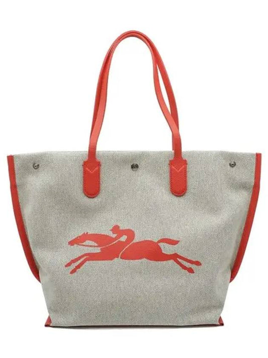 Roseau Canvas Essential Tote Bag L Coral 10090HSG218 - LONGCHAMP - BALAAN 1