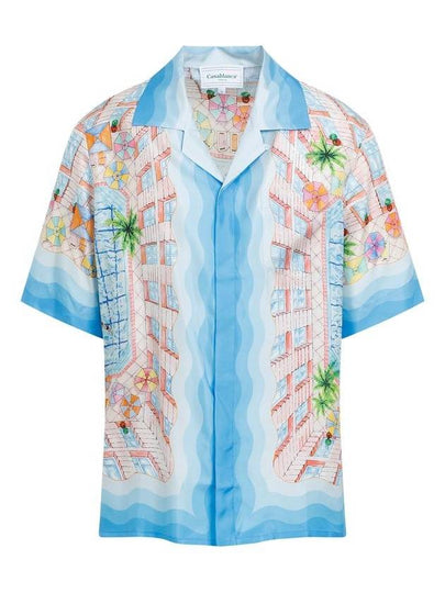 CASABLANCA CUBAN COLLAR SHORT SLEEVE SHIRT - CASABLANCA - BALAAN 2