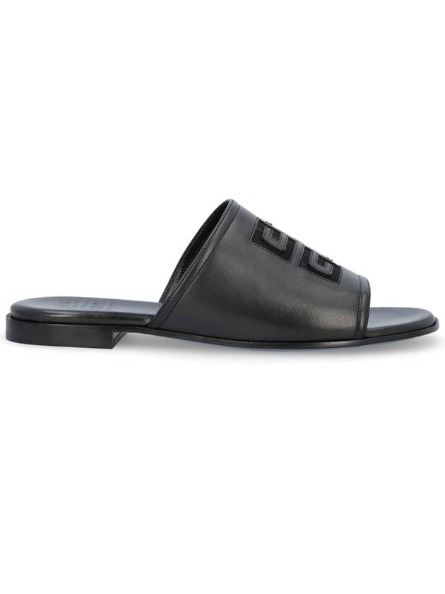 4G Logo Cut Out Flat Slippers Black - GIVENCHY - BALAAN 1