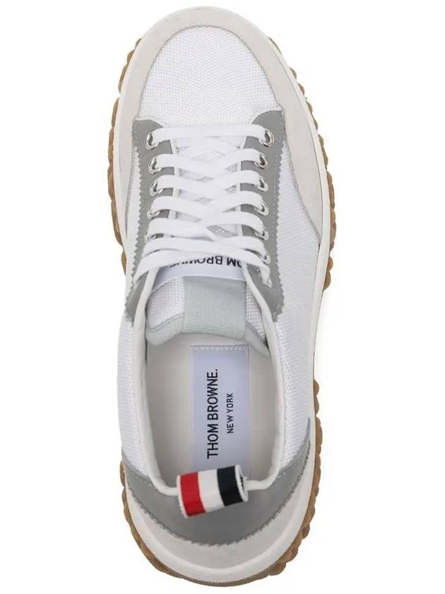 Court Rubber Sole Knit Low Top Sneakers White - THOM BROWNE - BALAAN 5