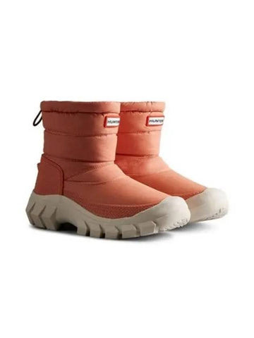 Original Intrepid Short Snow Boots Rough Pink White Willow WFS2108WWURWW - HUNTER - BALAAN 1