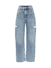 Women's Cut Out 5 Pocket Jeans Blue - MAISON MARGIELA - BALAAN 1