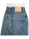 Crop Relaxed Fit Straight Jeans Mid Blue - ACNE STUDIOS - BALAAN 9