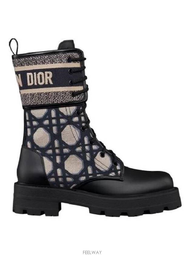 D-Major Calfskin Ankle Long Boot Deep Blue - DIOR - BALAAN 4