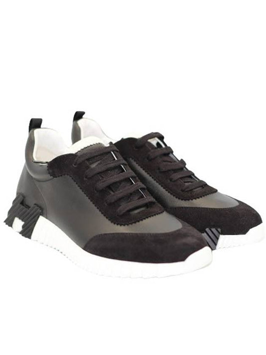 Bouncing Leather Low Top Sneakers Noir - HERMES - BALAAN 2