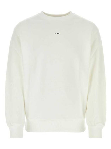 Boxy Micro Logo Sweatshirt White - A.P.C. - BALAAN 1