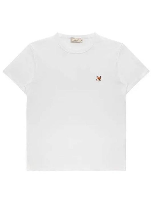 Fox Head Patch Classic Short Sleeve T-Shirt White - MAISON KITSUNE - BALAAN 2